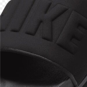 Nike Black Slide Sandals with Embossed Logo